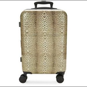 Roberto Cavalli Logo Cheetah Luggage Suitcase